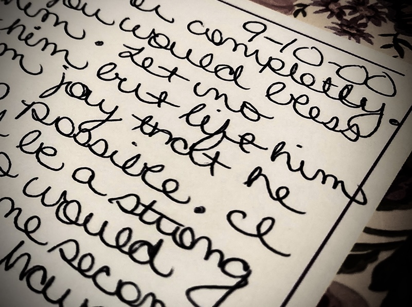 the letter she was writing in San Antonio, while I was packing in Seattle the letter she was writing in San Antonio, while I was packing in Seattle